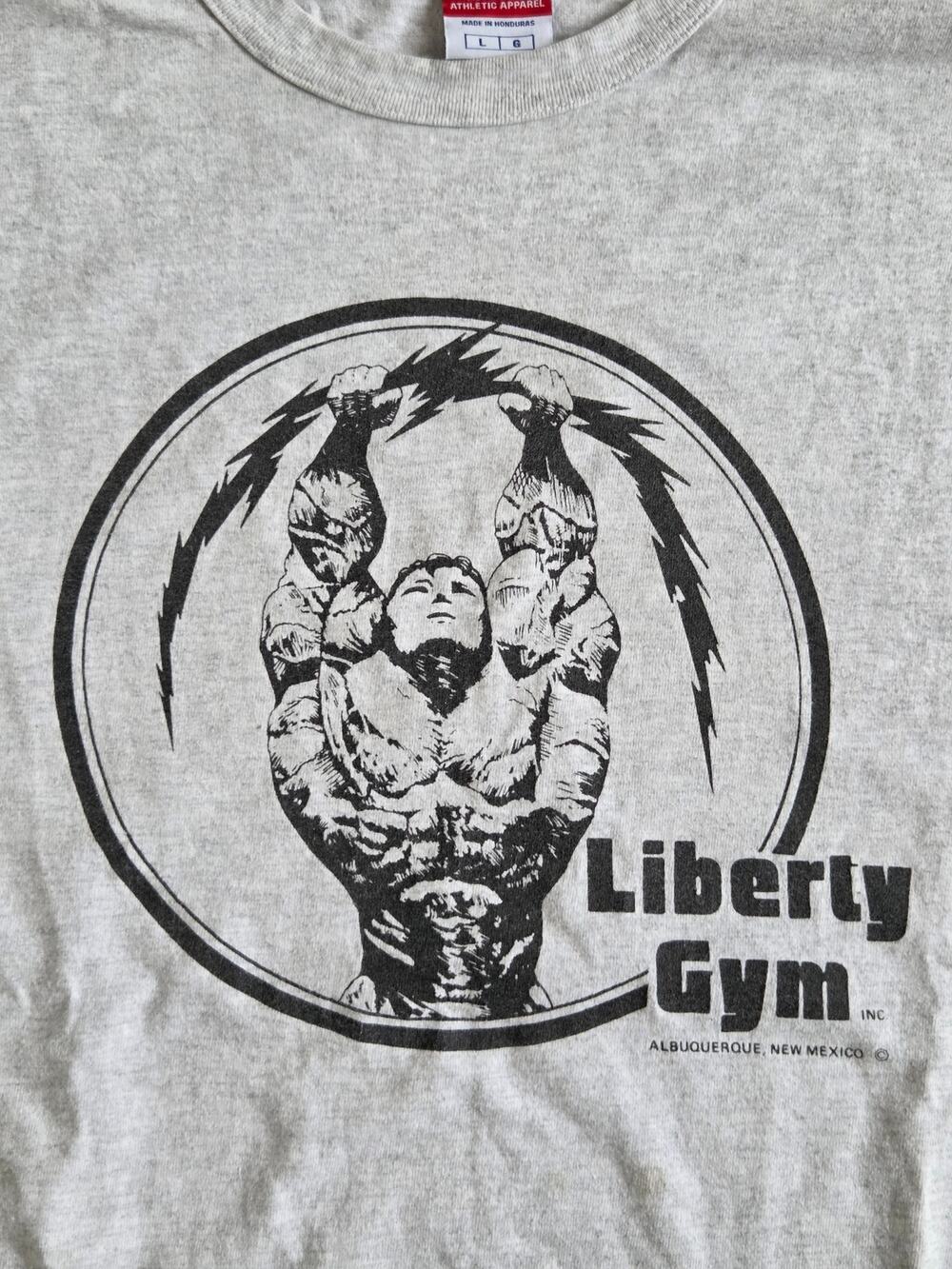Champion Liberty Gym T Shirt Large Gray Graphic Albuquerque New Mexico USA